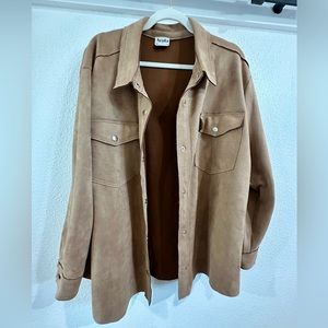 Arils Oversized Camel Shacket